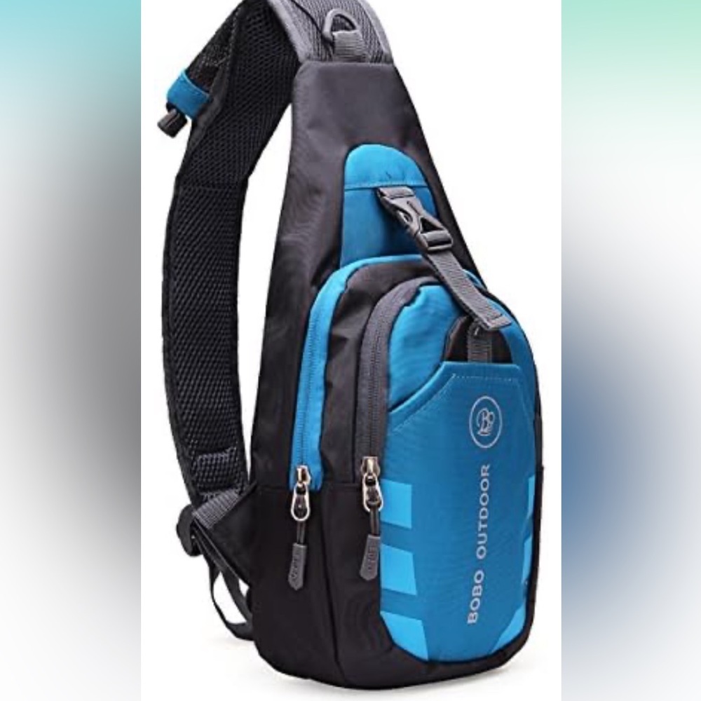 Bobo Outdoor Blue Waterproof Sport Chest Shoulder Sling Bag. - Picture 2 of 8